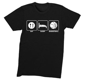 Free Shipping Mens Eat Sleep Basketball Sports Fan Play Game Day Team Gift Slam Dunk Score Hoop Season Court Crewneck T-Shirt
