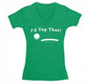 Free Shipping Womens I'd Tap That Golf Ball Gift Putt Putter Swing Funny Sports Driving Range Tournament V-Neck T-Shirt
