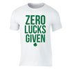 Free Shipping Mens St. Patrick's Day Saint Paddy Drunk shirt Zero Lucks Given Shamrock Clover Irish Crewneck T-Shirt