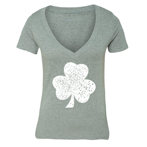 Free Shipping Womens St. Patrick's Day Saint Paddy Drunk shirt Shamrock Clover Irish Women V-Neck T-Shirt