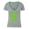 Free Shipping Womens St. Patrick's Day Saint Paddy Drunk shirt Ready to Paddy Shamrock Clover Irish Women V-Neck T-Shirt