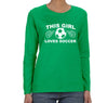 Free Shipping Womens This Girl Loves Soccer Sports Fan Player Lover Goal Coach Team Gift Mom Wife Girlfriend Long Sleeve T-Shirt
