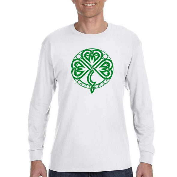 Free Shipping Mens St. Patrick's Day Saint Paddy Drunk shirt Celtic Knot Shamrock Clover Irish Mens Long Sleeve T-Shirt