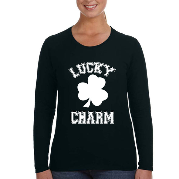 Free Shipping Womens St. Patrick's Day Saint Paddy Drunk shirt Lucky Charm Shamrock Clover Irish Womens Longsleeve T-Shirt