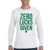 Free Shipping Mens St. Patrick's Day Saint Paddy Drunk shirt Zero Lucks Given Shamrock Clover Irish Mens Long Sleeve T-Shirt
