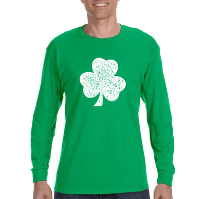 Free Shipping Mens St. Patrick's Day Saint Paddy Drunk shirt Shamrock Clover Irish Mens Long Sleeve T-Shirt