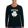 Free Shipping Womens St. Patrick's Day Saint Paddy Drunk shirt Lucky Charm Shamrock Hooligan Clover Irish Womens Longsleeve T-Shirt