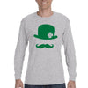 Free Shipping Men's St. Patrick's Day Saint Paddy Drunk shirt Hat Moustache  Shamrock Clover Irish Long Sleeve T-Shirt