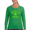 Free Shipping Women's St. Patrick's Day Saint Paddy Drunk shirt Ready to Paddy Shamrock Clover Irish Womens Longsleeve T-Shirt