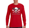 Free Shipping Mens Surrender The Booty Pinup Girl  Pirate Skull Crossbones Swords Jolly Roger Ship Treasure Gaspar Gift Long Sleeve T-Shirt