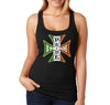 Free Shipping Women's Irish Pride Iron Cross Flag Celtic Clover Shenanigans St. Patrick's Day Racerback Tanktop