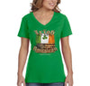 Free Shipping Women's Irish American USA Flag Pride St. Patrick's Day Clover Shamrock Shenanigans Beer Short Sleeve V-Neck T-Shirt