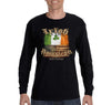 Free Shipping Men's Irish American USA Flag Pride St. Patrick's Day Clover Shamrock Shenanigans Long Sleeve T-Shirt