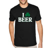 Free Shipping Men's I Love Beer St. Patrick's Day Clover Beer Drinking Celtic Party Funny Shamrock Shenanigans T-Shirt
