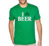 Free Shipping Men's I Love Beer St. Patrick's Day Clover Beer Drinking Celtic Party Funny Shamrock Shenanigans T-Shirt
