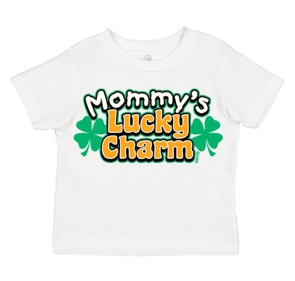 Free Shipping Youth Toddler Kids Mommy's Lucky Charm St. Patrick's Day Clover T-Shirt