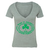 Free Shipping Womens St. Patrick's Day Saint Paddy Drunk shirt Made in America Irish Parts Shamrock Clover Irish Women V-Neck T-Shirt