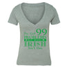 Free Shipping Womens St. Patrick's Day Saint Paddy Drunk shirt I've Got 99 Problems Shamrock Clover Irish Women V-Neck T-Shirt