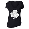 Free Shipping Womens St. Patrick's Day Saint Paddy Drunk shirt Shamrock Clover Irish Women V-Neck T-Shirt