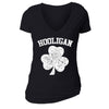 Free Shipping Womens St. Patrick's Day Saint Paddy Drunk shirt Hooligan Shamrock Clover Irish Women V-Neck T-Shirt