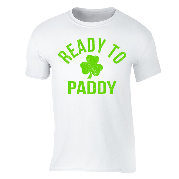 Free Shipping Mens St. Patrick's Day Saint Paddy Drunk shirt Ready to Paddy Shamrock Clover Irish Men Women Unisex Crewneck T-Shirt