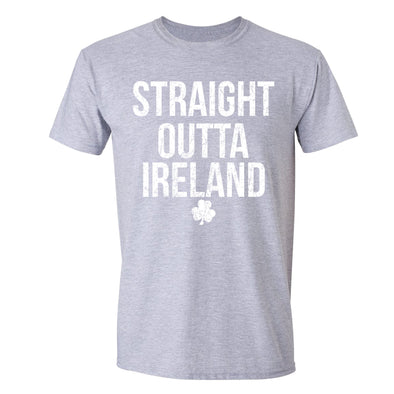 Free Shipping Mens St. Patrick's Day Saint Paddy Drunk shirt Straight Outta Ireland Shamrock Clover Irish Men Women Unisex Crewneck T-Shirt