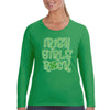 Free Shipping Womens St. Patrick's Day Saint Paddy Drunk shirt Irish Girls Rock Shamrock Clover Irish Women Longsleeve T-Shirt