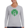 Free Shipping Womens St. Patrick's Day Saint Paddy Drunk shirt Celtic Knot Shamrock Clover Irish Womens Longsleeve T-Shirt
