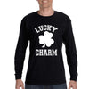 Free Shipping Mens St. Patrick's Day Saint Paddy Drunk shirt Lucky Charm Shamrock Clover Irish Mens Long Sleeve T-Shirt