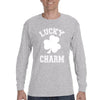 Free Shipping Mens St. Patrick's Day Saint Paddy Drunk shirt Lucky Charm Shamrock Clover Irish Mens Long Sleeve T-Shirt