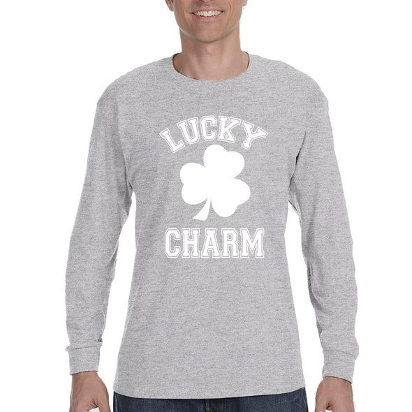 Free Shipping Mens St. Patrick's Day Saint Paddy Drunk shirt Lucky Charm Shamrock Clover Irish Mens Long Sleeve T-Shirt