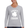 Free Shipping Womens St. Patrick's Day Saint Paddy Drunk shirt Lucky Charm Shamrock Clover Irish Womens Longsleeve T-Shirt