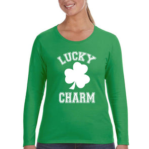 Free Shipping Womens St. Patrick's Day Saint Paddy Drunk shirt Lucky Charm Shamrock Clover Irish Womens Long Sleeve T-Shirt