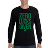 Free Shipping Mens St. Patrick's Day Saint Paddy Drunk shirt Zero Lucks Given Shamrock Clover Irish Mens Long Sleeve T-Shirt