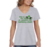 Free Shipping Womens My Official St. Patrick's Day Drinking Shamrock Clover Irish Green Beer Party Funny V-Neck T-Shirt