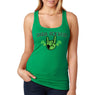 Free Shipping Women's Sham Rocked Shamrock Hands Beer Whiskey Party Funny Clover Shenanigans Irish St. Patrick's Day Long Racer-Back Tank Top