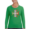 Free Shipping Women's Irish Pride Iron Cross Flag Celtic Clover Shenanigans St. Patrick's Day Long Sleeve T-Shirt