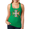 Free Shipping Women's Irish Pride Iron Cross Flag Celtic Clover Shenanigans St. Patrick's Day Racer-Back Tank-Top
