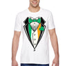 Free Shipping Men's Irish Tuxedo Leprechaun Funny Beer Funny Clover Shamrock Whiskey Funny Shenanigans St. Patrick's Day T-Shirt