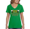 Free Shipping Women's Designated Drunk Irish Funny Whiskey Beer St. Patrick's Day Short Sleeve V-Neck T-Shirt