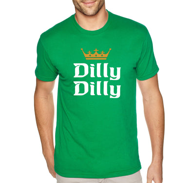 Free Shipping Men's Dilly Dilly Cheers St. Patrick's Day Drinking Shamrock Clover Irish Green Beer Party Funny T-Shirt