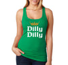 Free Shipping Women's Dilly Dilly St. Patrick's Day Drinking Shamrock Clover Irish Green Beer Party Funny  Racer-Back Tank-Top