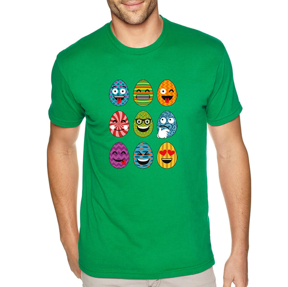 Free Shipping Men's Emoji Egg Hunt Easter Holiday Crewneck Short Sleeve T-Shirt Bunny Rabbit Lover Funny Egg Hunt Spring Gift Cute Tee