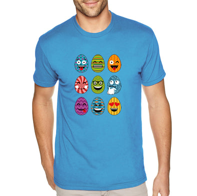 Free Shipping Men's Emoji Egg Hunt Easter Holiday Crewneck Short Sleeve T-Shirt Bunny Rabbit Lover Funny Egg Hunt Spring Gift Cute Tee