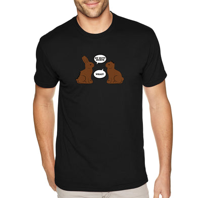 Free Shipping Men's Chocolate Bunnies Talking Funny Easter Holiday Crewneck Short Sleeve T-Shirt Bunny Rabbit Funny Egg Hunt Spring Gift Tee