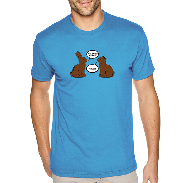 Free Shipping Men's Chocolate Bunnies Talking Funny Easter Holiday Crewneck Short Sleeve T-Shirt Bunny Rabbit Funny Egg Hunt Spring Gift Tee