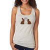 Free Shipping Women's Chocolate Bunnies Talking Funny Easter Holiday Racer-Back Tank-Top Bunny Rabbit Funny Egg Hunt Spring Gift