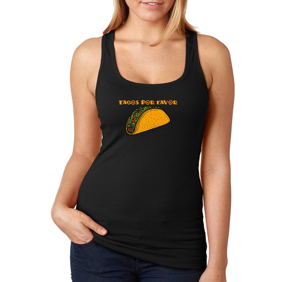 Free Shipping Women's Tacos Por Favor Please Cinco De Mayo Spring Break Racer-back Tank-Top Birthday Gift Drinking Summer Party