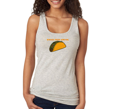Free Shipping Women's Tacos Por Favor Please Cinco De Mayo Spring Break Racer-back Tank-Top Birthday Gift Drinking Summer Party