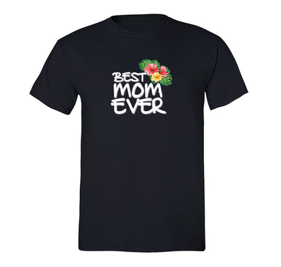 Free Shipping Men's Best Mom Ever Flowers Mother's Day Crewneck Short Sleeve T-Shirt Birthday Gift Spring Aunt Nana Mother Grandma Tee